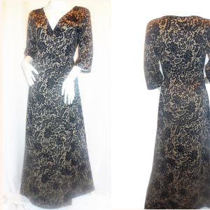 Maxi Dress LARGE NWT Stretchy Knit Long Wrap Dress HANDMADE unique rare